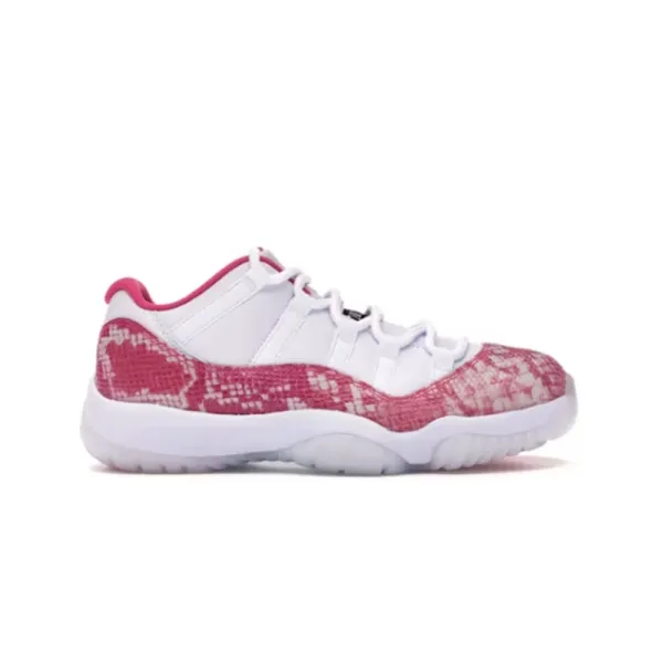 Air Jordan 11 Low Pink Snakeskin Sneakers Basketball Shoes - 2