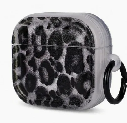 Design Leopard Print Clear TPU AirPods Pro Case with Carabiner Phone Accessories - 1