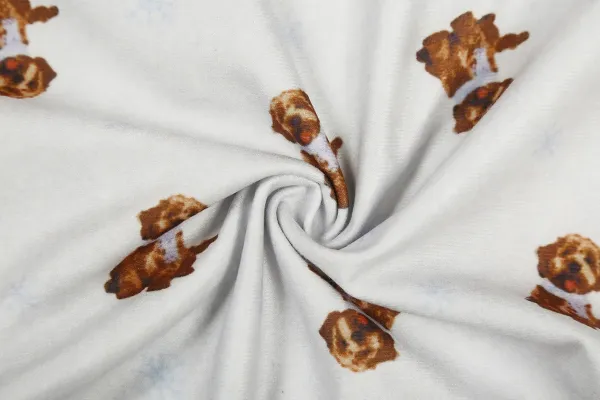 Design Floral Print Wide-Leg Pajama Pants White Sleepwear - 65