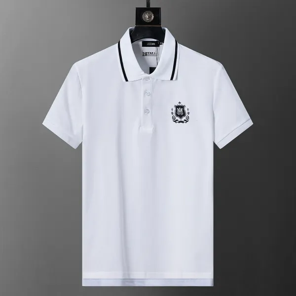 Amiri Shield Logo White Polo Shirt - 1