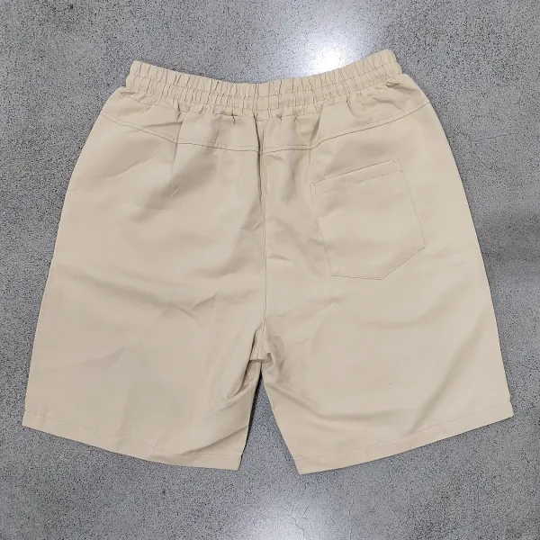 Design Drawstring Waist Shorts Black - 48