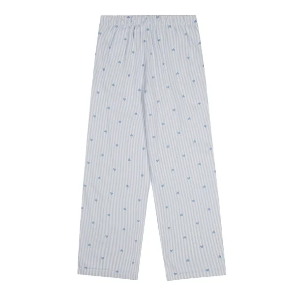 Design Floral Print Wide-Leg Pajama Pants White Sleepwear - 79