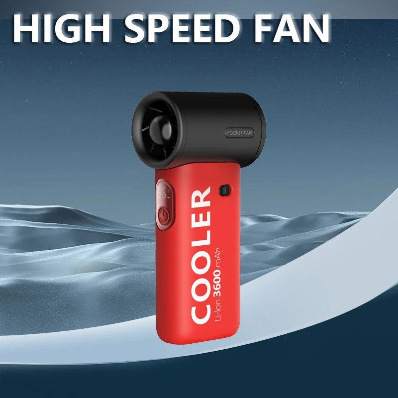 Design COOLER Pocket Fan Red Portable Fan Electronics - 7