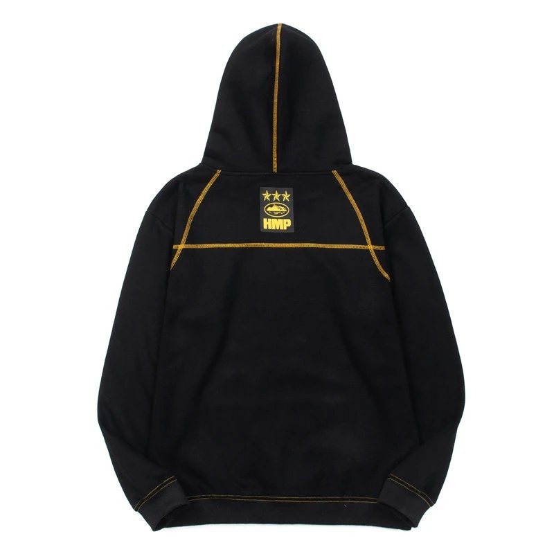 Design Embroidered Logo Black Hoodie - 5