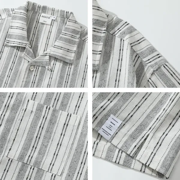 Needles Stripe Short-Sleeve Shirt Black - 5
