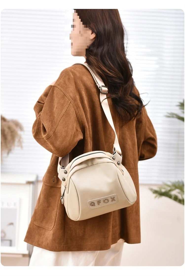Design QFOX Mini Crossbody Bag Beige Crossbody Bags - 36