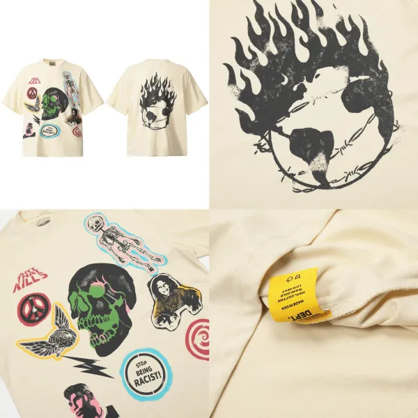 Gallery Dept Paint Splatter T-Shirt White - 18