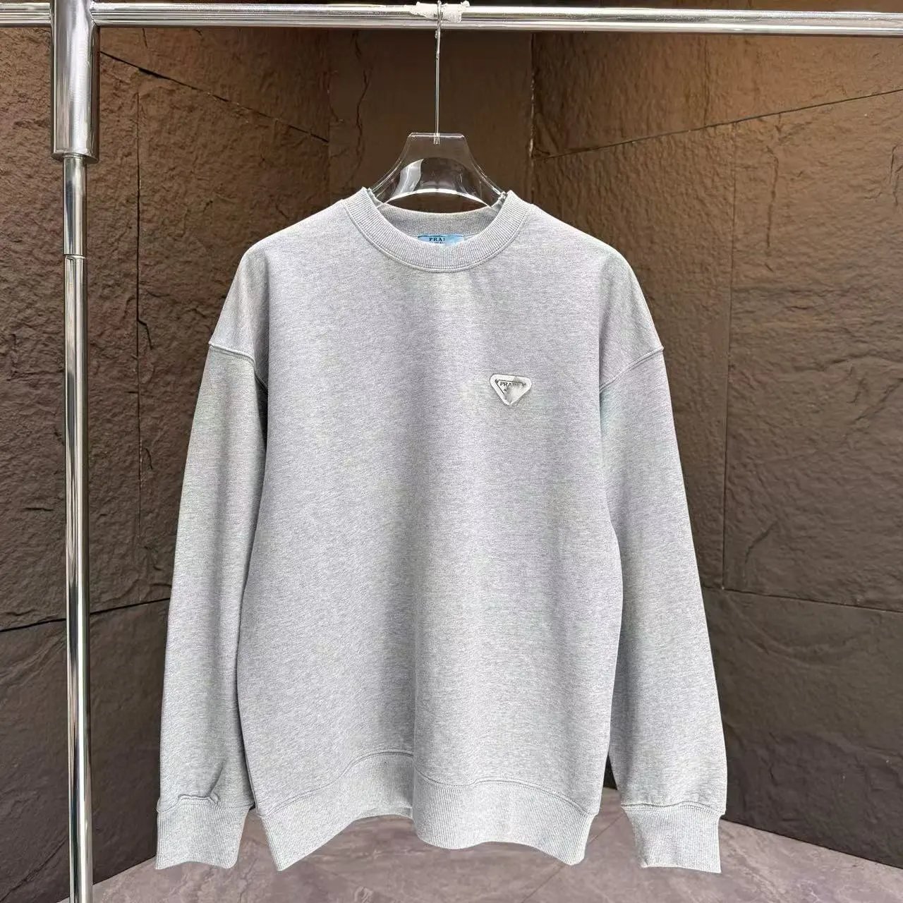 Prada Logo Trim Long-Sleeve T-Shirt White - 5