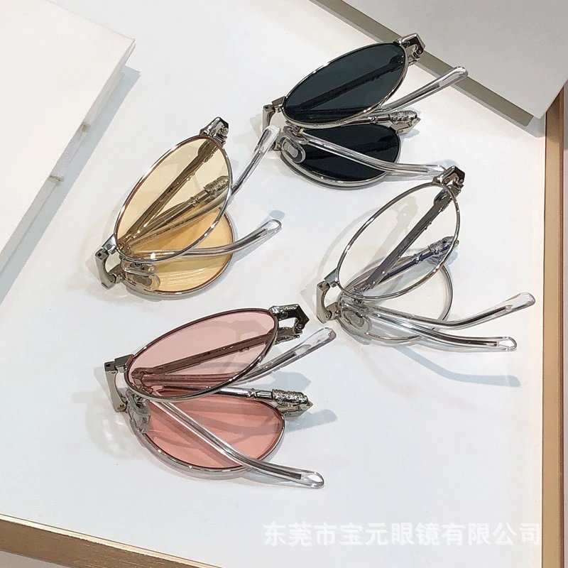 Design Tortoiseshell Foldable Sunglasses with Amber Lenses Sunglasses - 28