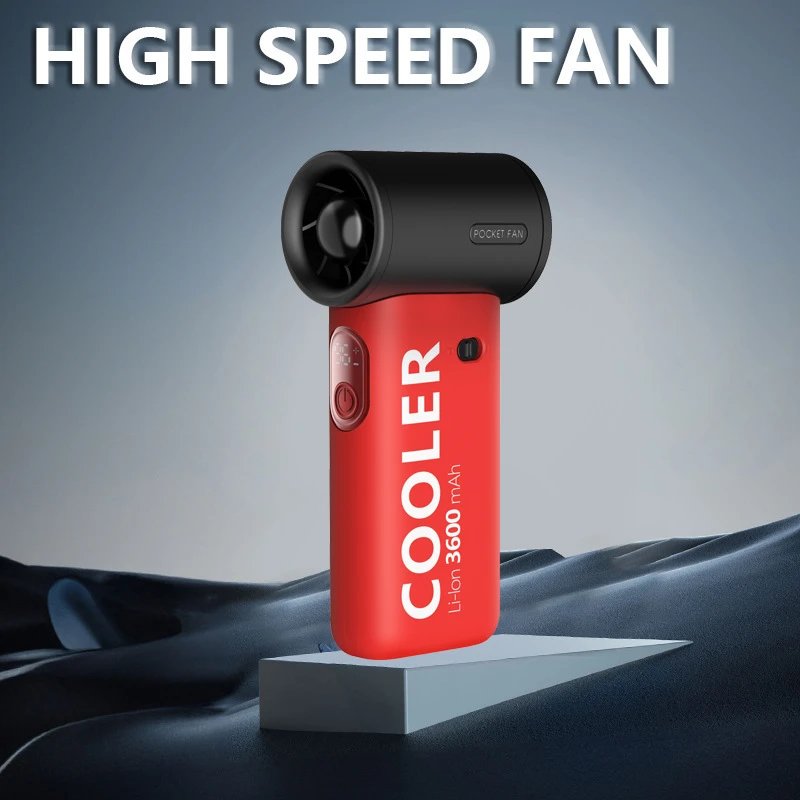Design COOLER Pocket Fan Red Portable Fan Electronics - 4
