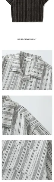 Needles Stripe Short-Sleeve Shirt Black - 11
