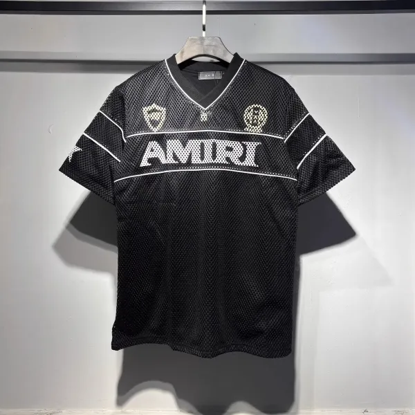 Amiri Mesh V-Neck Jersey Black - 1