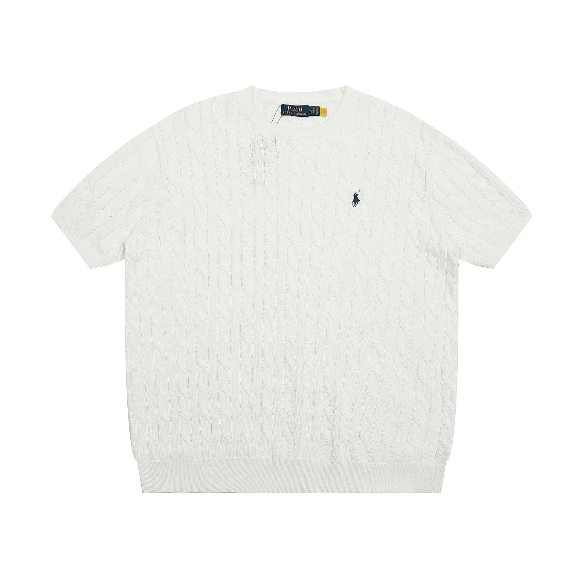 Polo Ralph Lauren Cable Knit Polo Gray Sweater - 13