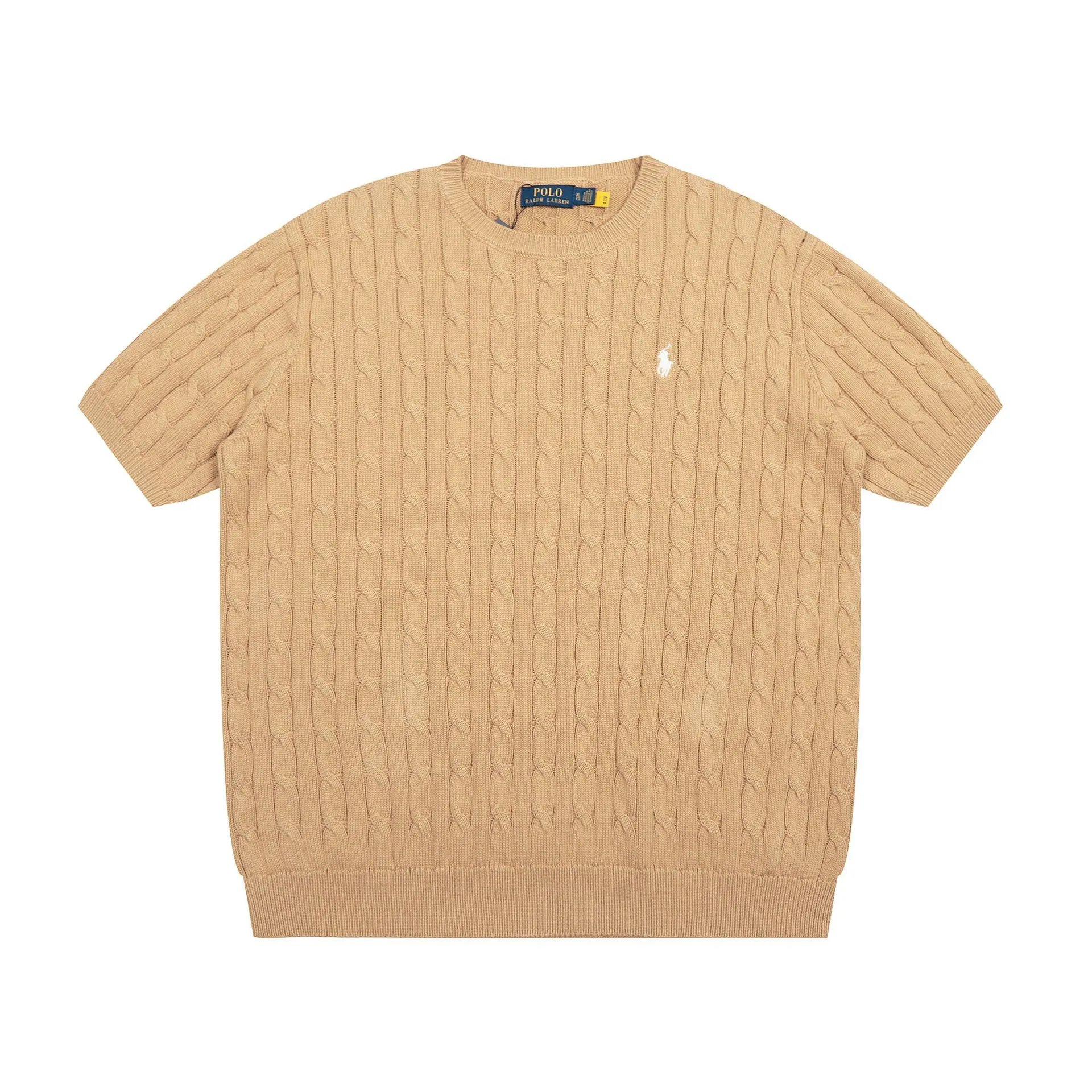 Polo Ralph Lauren Cable Knit Polo Gray Sweater - 15