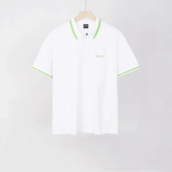 Hugo Boss Polo White with Lime Green Trim Polo Polo Shirt - 1