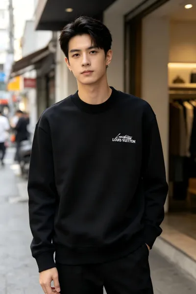 Valentino V Logo Black Sweatshirt Sweater - 3