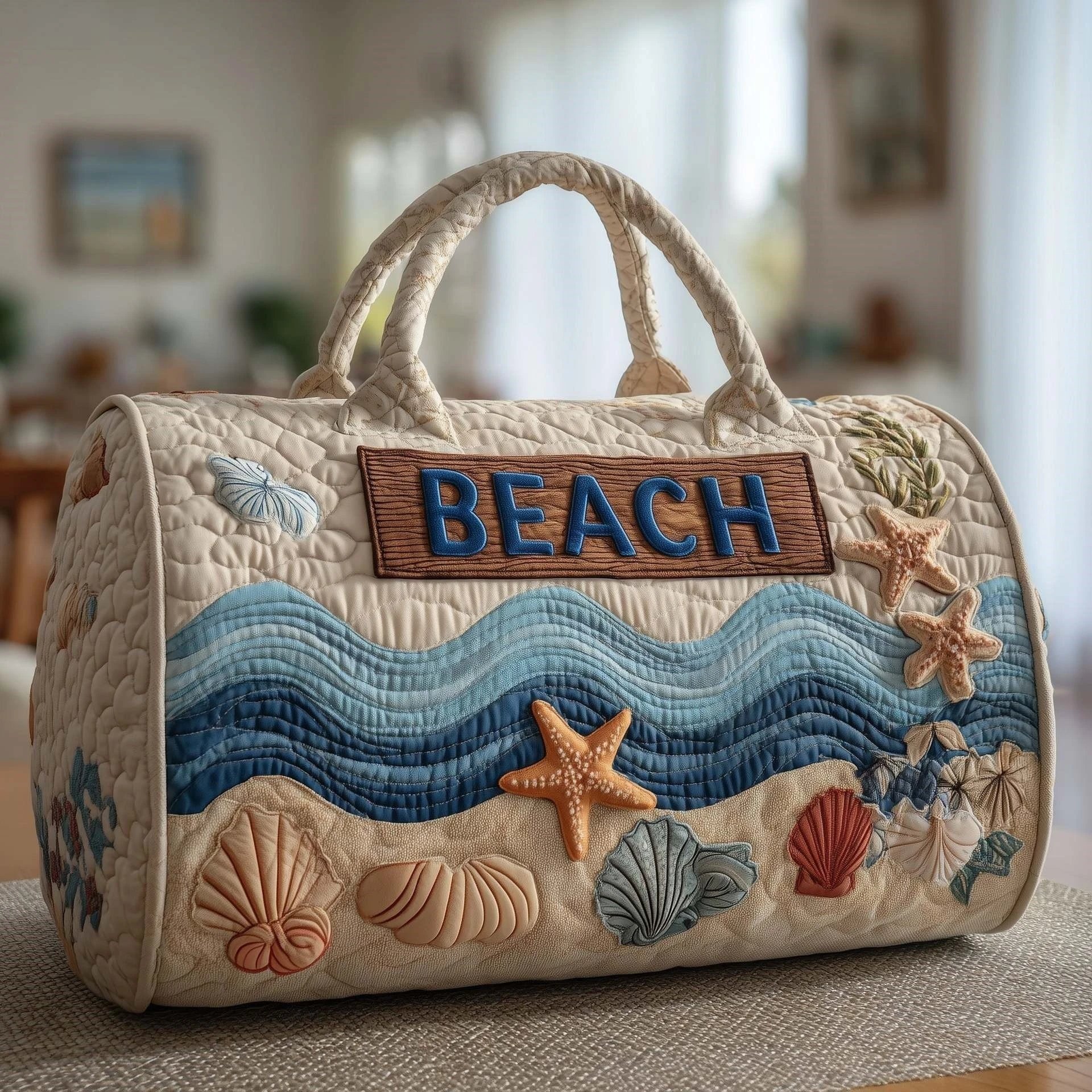 Design Volkswagen Bus Quilted Duffle Bag Multicolor - 5