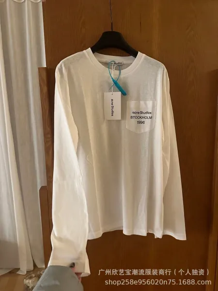 Acne Studios Stockholm 1996 Pocket Long-Sleeve T-Shirt White - 1