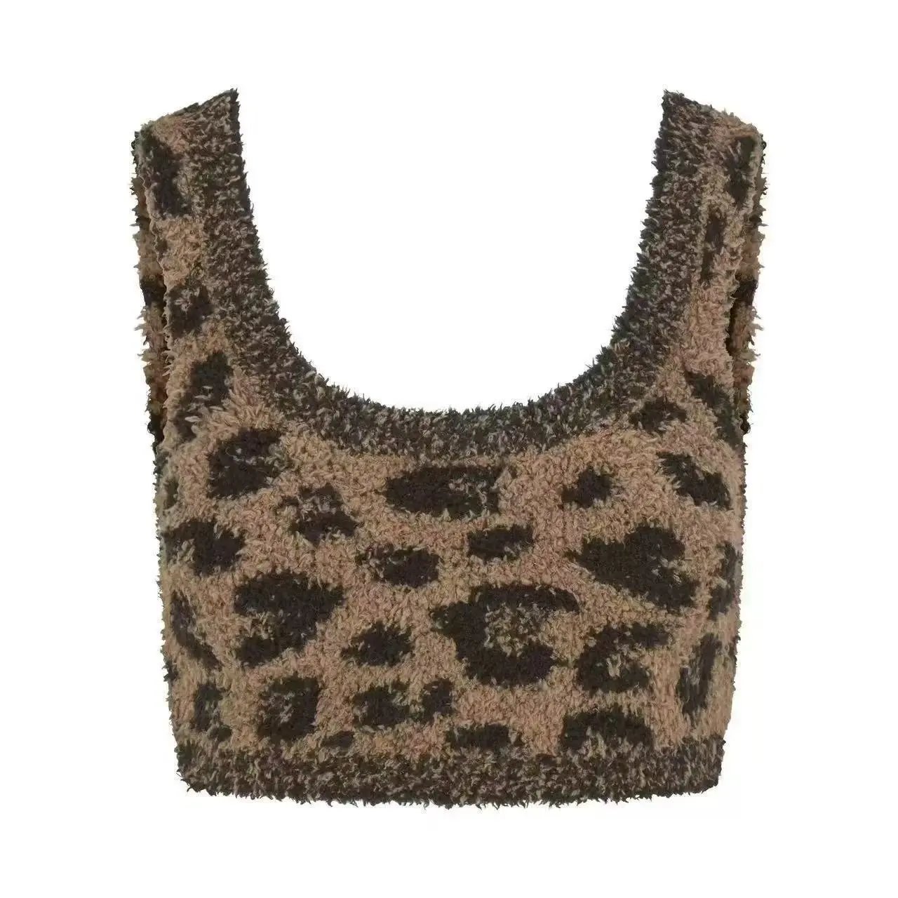 Design Leopard Print Wide-Leg Knit Pants - 7