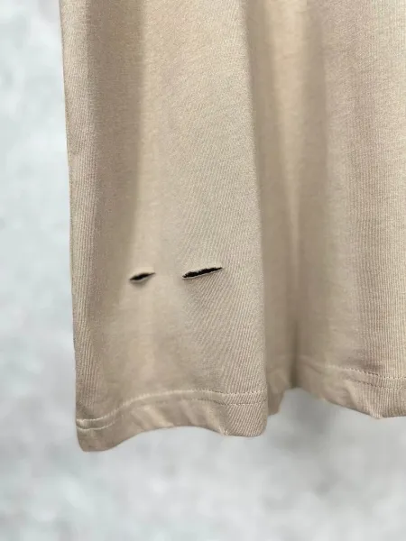 Balenciaga Lenciaga Distressed Oversized T-Shirt White - 24