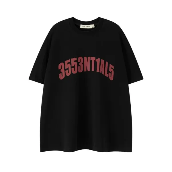 Design 3553NT1AL5 Arch Print Black Oversized T-Shirt - 7