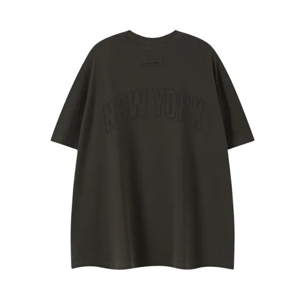 Design 3553NT1AL5 Arch Print Black Oversized T-Shirt - 10