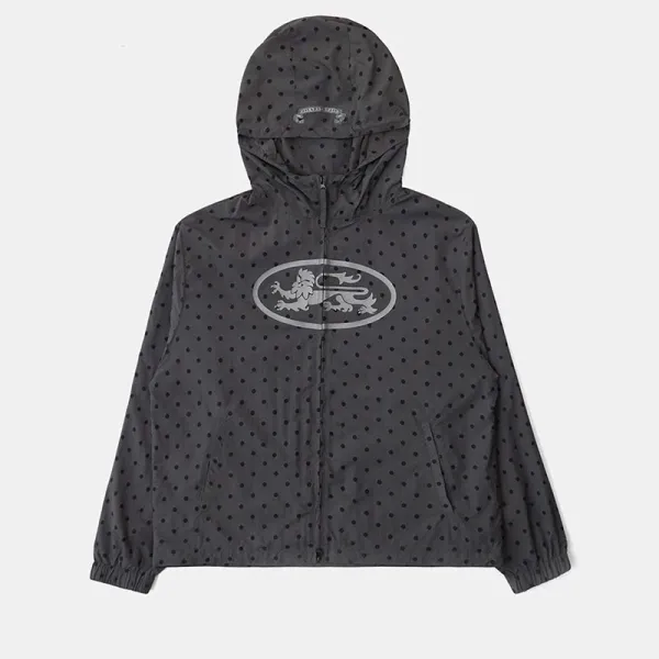 C.P. Company Polka Dot Hooded Windbreaker Gray Outerwear - 1