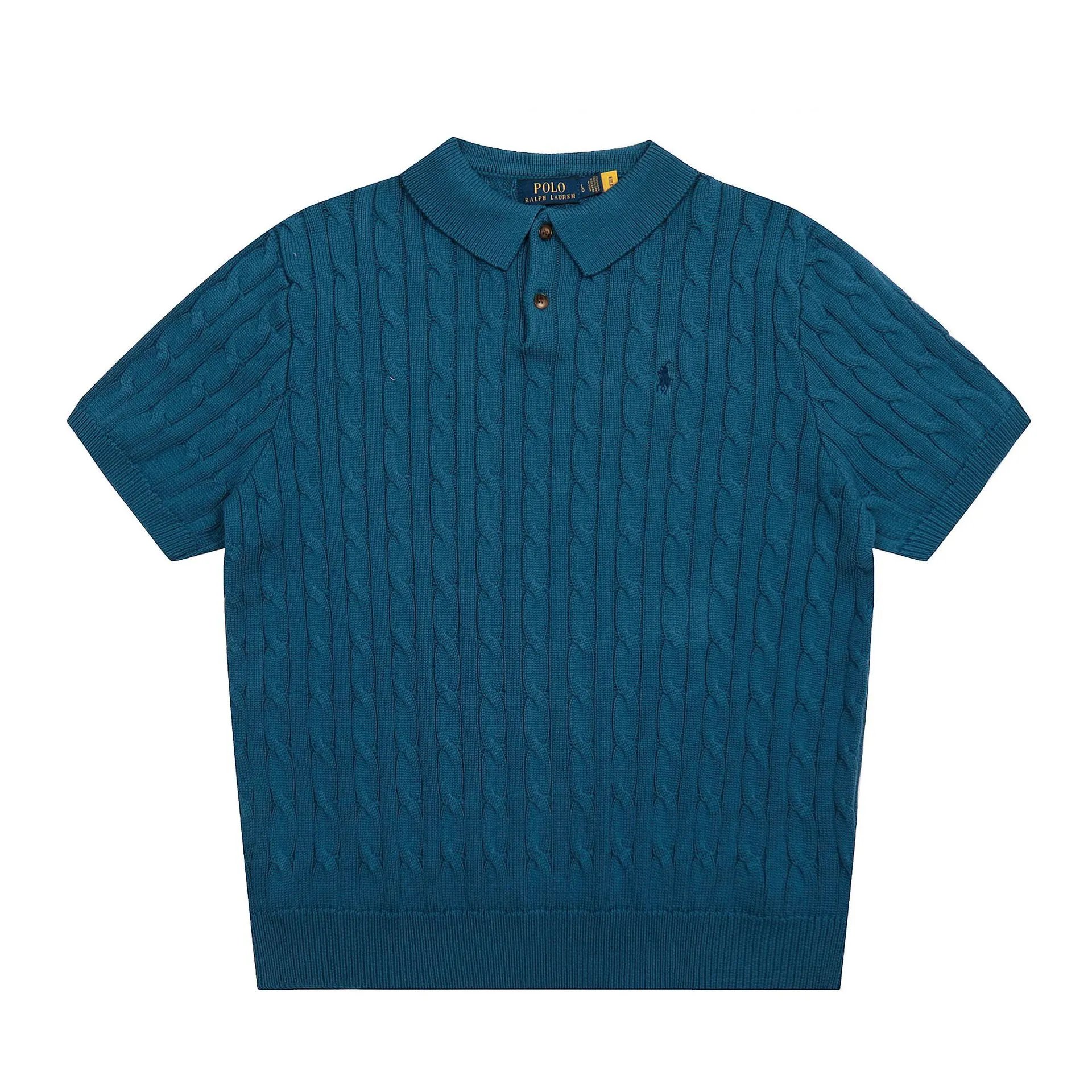 Polo Ralph Lauren Cable Knit Polo Gray Sweater - 6