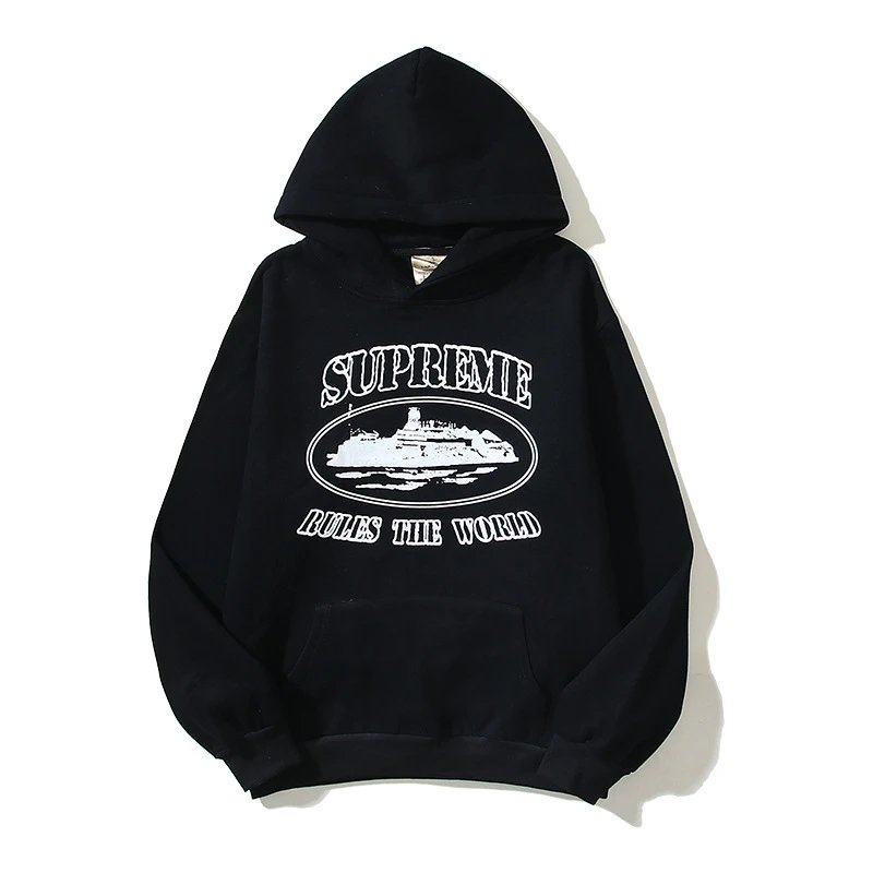 Design Embroidered Logo Black Hoodie - 34