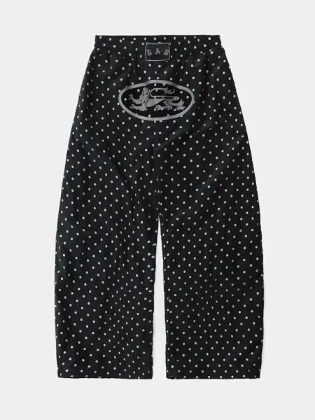 A Bathing Ape Polka Dot Logo Pants Black - 39