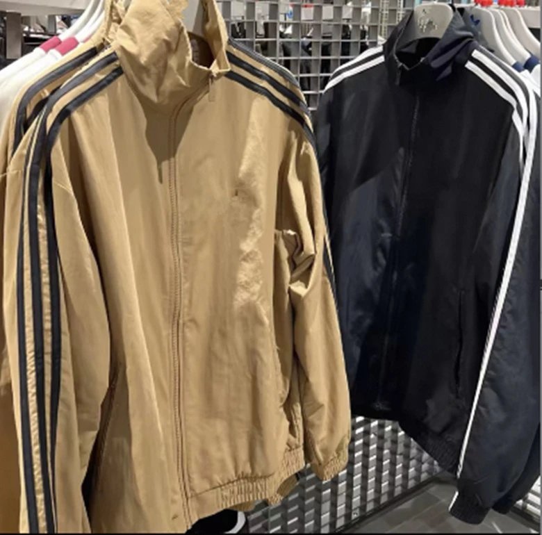 Adidas Originals Track Jacket Beige and Black Outerwear - 5