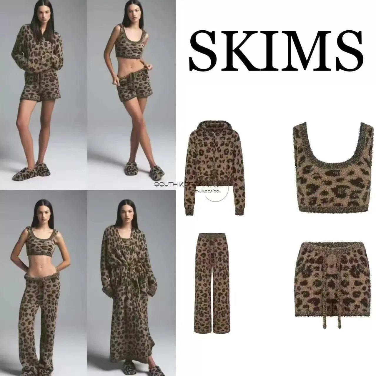 Design Leopard Print Wide-Leg Knit Pants - 2