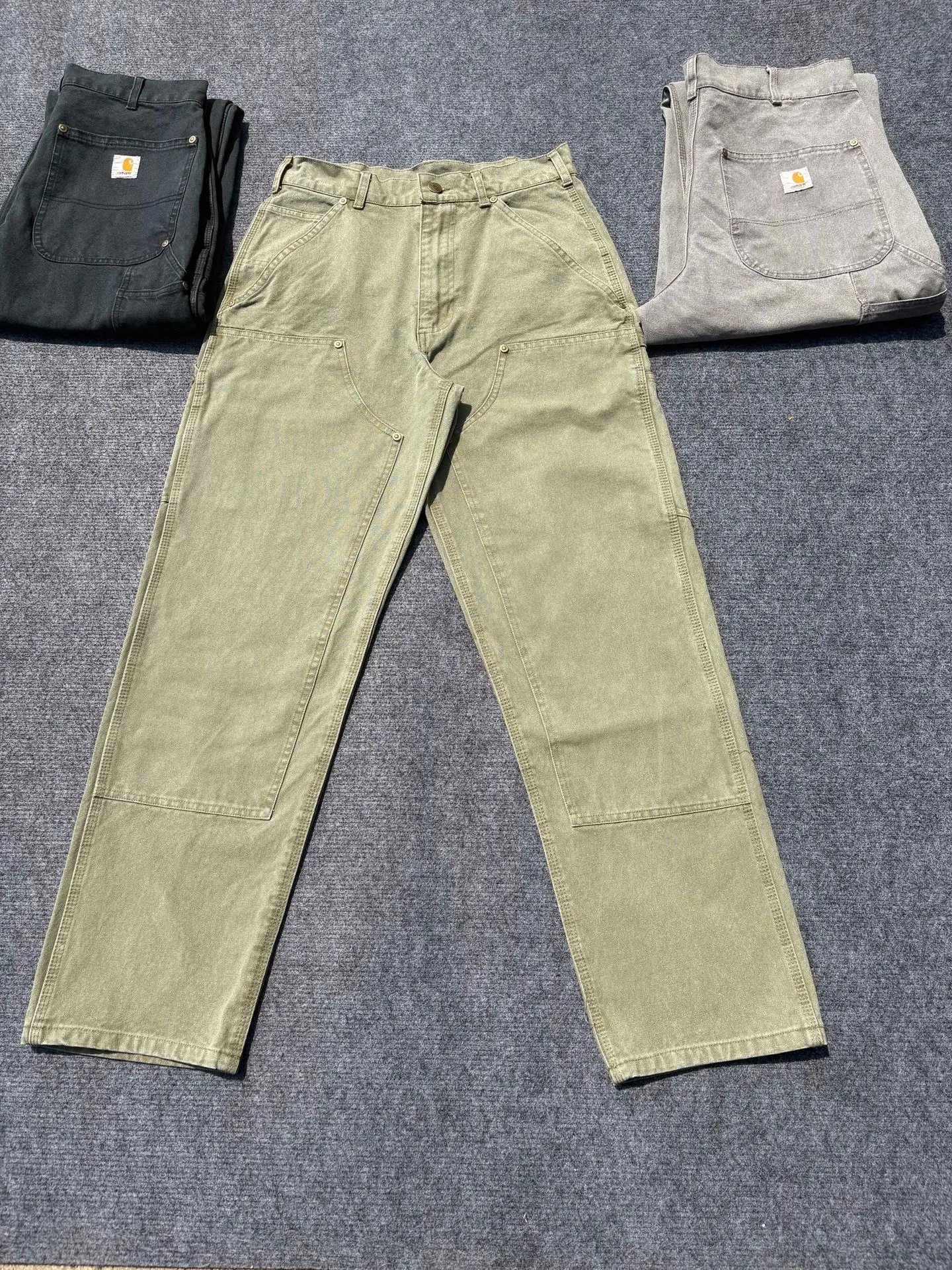 Carhartt Double Knee Work Pants Olive Green Pants