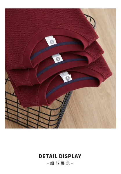 Design Ribbed Crewneck T-Shirt Gray - 14