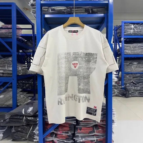 Design Rington Graphic Print Oversized T-Shirt White T-Shirts - 1