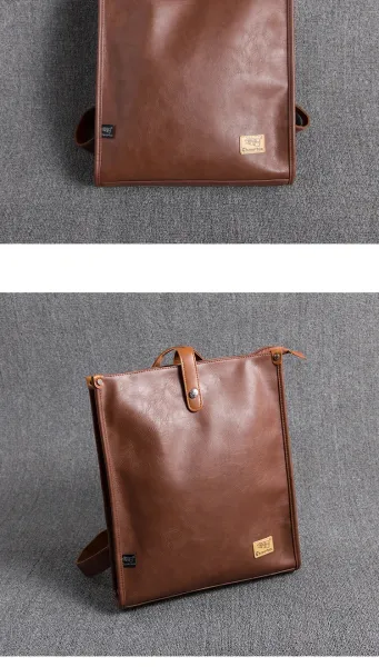 Design Minimalist Leather Messenger Bag Black Crossbody Bags - 15