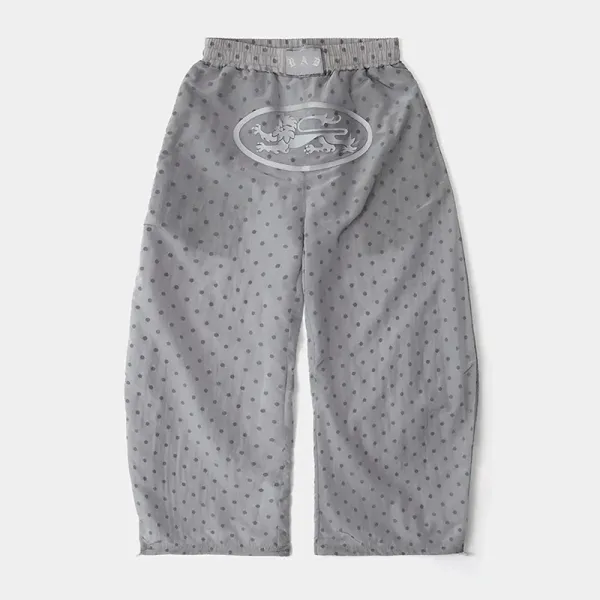 Badfriend Polka Dot Lion Logo Pants Gray - 1