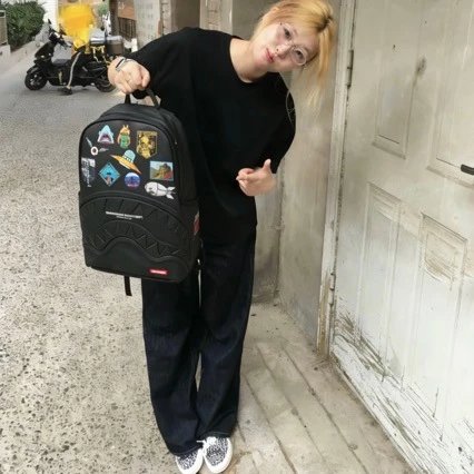 Design Sprayground Creative Dept. Shark Mouth Backpack Black Backpacks - 4