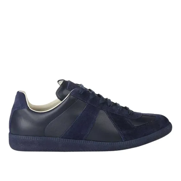 Maison Margiela Replica Sneakers Navy Blue Suede and Leather Sneakers - 15
