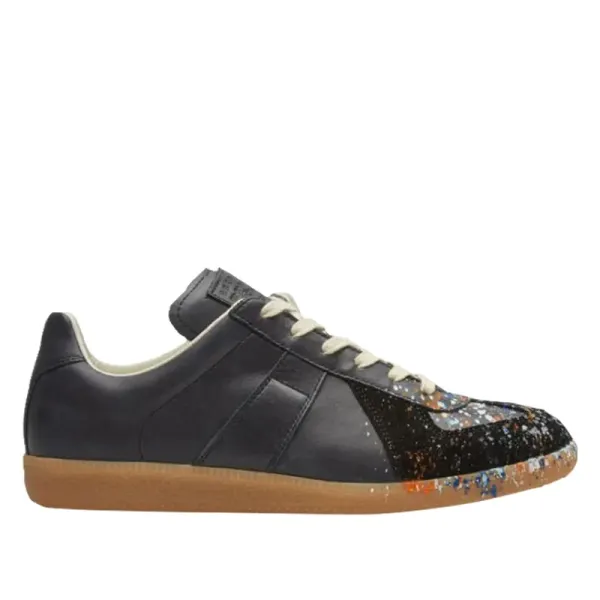 Maison Margiela Replica Sneakers Navy Blue Suede and Leather Sneakers - 4