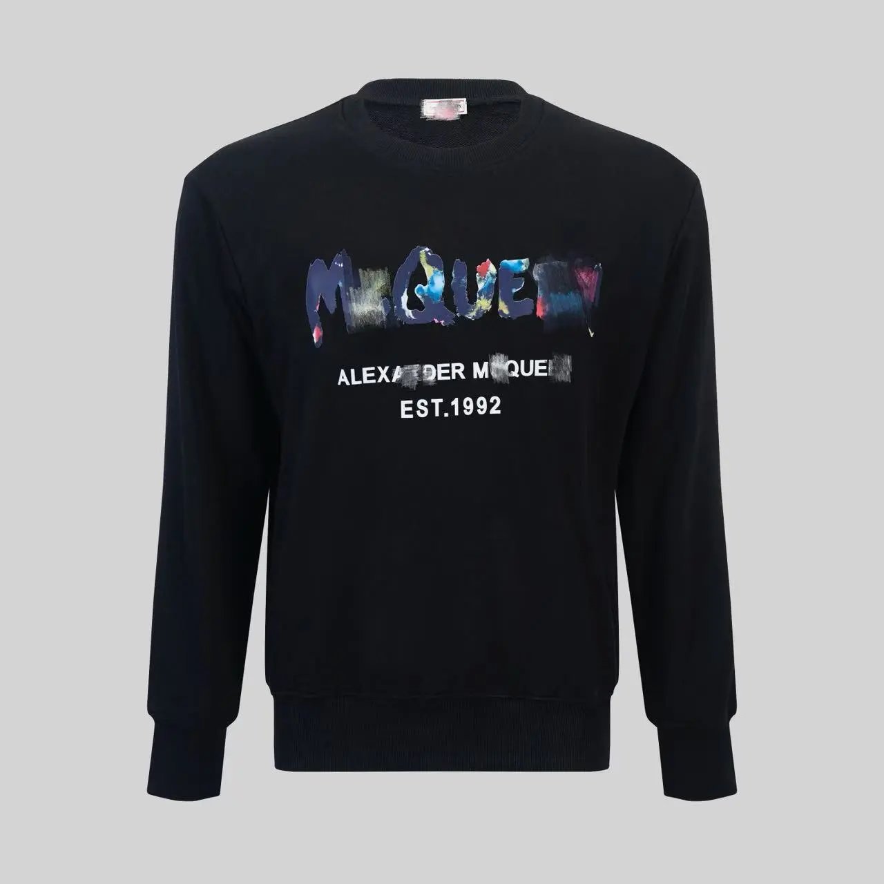 Alexander McQueen Painted Logo Brown Crewneck Sweater - 22