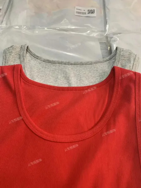 Chrome Hearts Cross Print Layered Tank Top Gray / Red Vest Top - 4