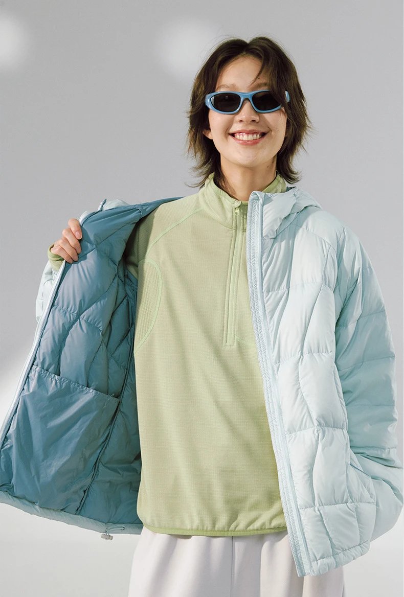 Design Quilted Hooded Puffer Jacket Black Down Jacket - 24