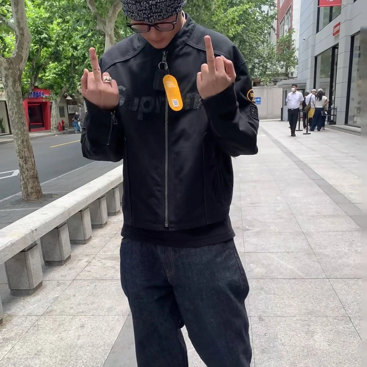Supreme Cordura Moto Jacket Black - 6