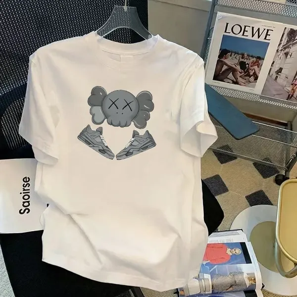 Design Rubik's Cube Graphic Print White T-Shirt - 4