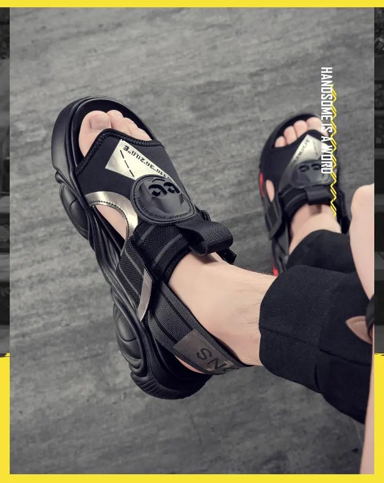 Design 578 Black Silver Cooling Sandals - 19