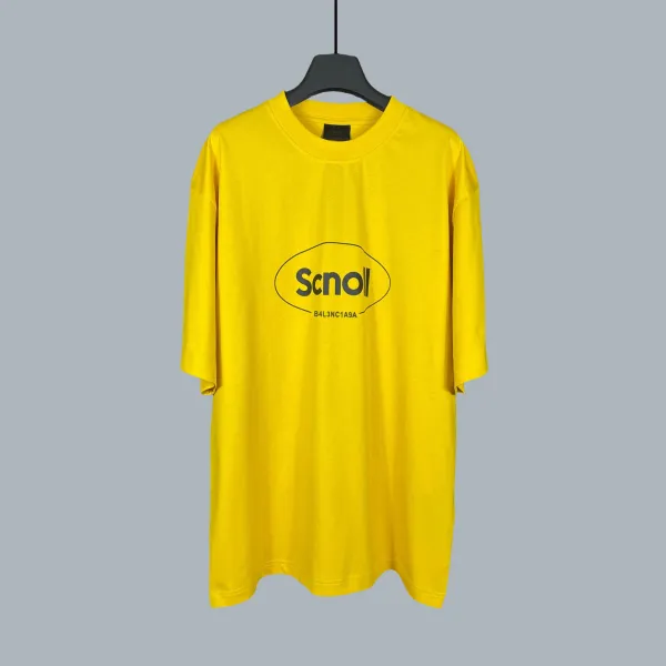 Design Scnol Logo Graphic Yellow T-Shirt T-Shirts - 1