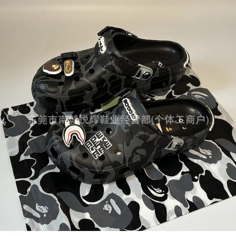 Crocs x A Bathing Ape Classic Clog Desert Camo Sandals - 3
