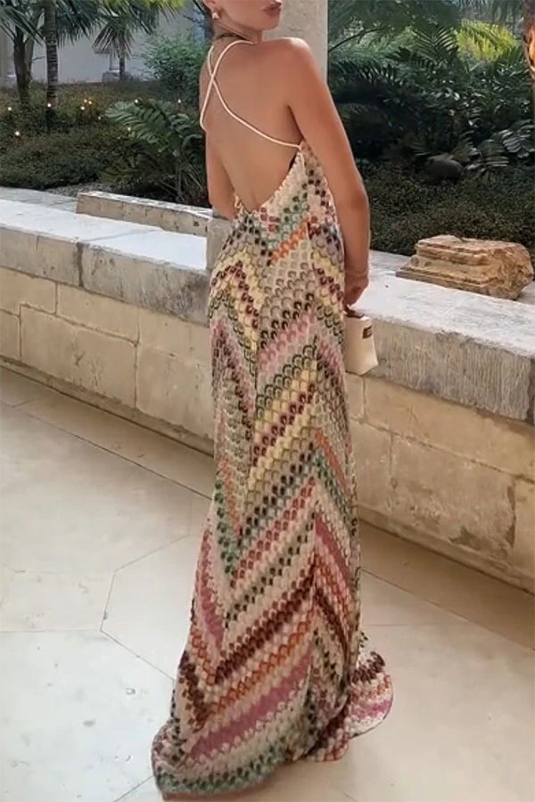 Missoni Zigzag Knit Maxi Dress Multicolor - 10