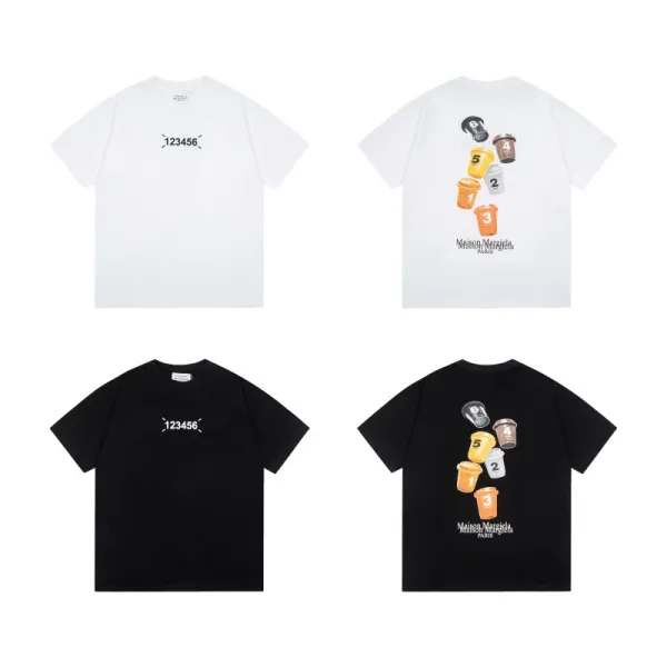 Maison Margiela Handprint Number 6 White T-Shirt - 21